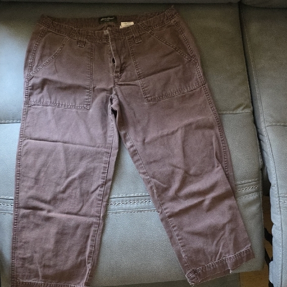 Eddie Bauer Dark Brown Capris-Size 8 - Picture 1 of 2